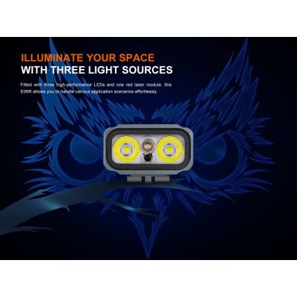 Fenix E06RGRY - LED Aptumšojama uzlādējams lukturītis UV LED/USB IP66 700 spīdīgs 60 h 750 mAh pelēka