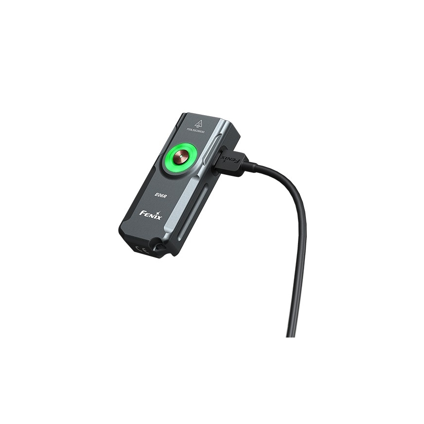 Fenix E06RGRY - LED Aptumšojama uzlādējams lukturītis UV LED/USB IP66 700 spīdīgs 60 h 750 mAh pelēka