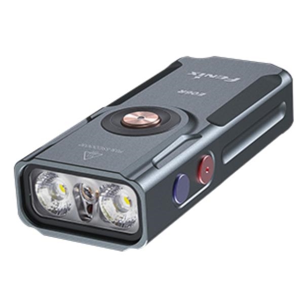 Fenix E06RGRY - LED Aptumšojama uzlādējams lukturītis UV LED/USB IP66 700 spīdīgs 60 h 750 mAh pelēka