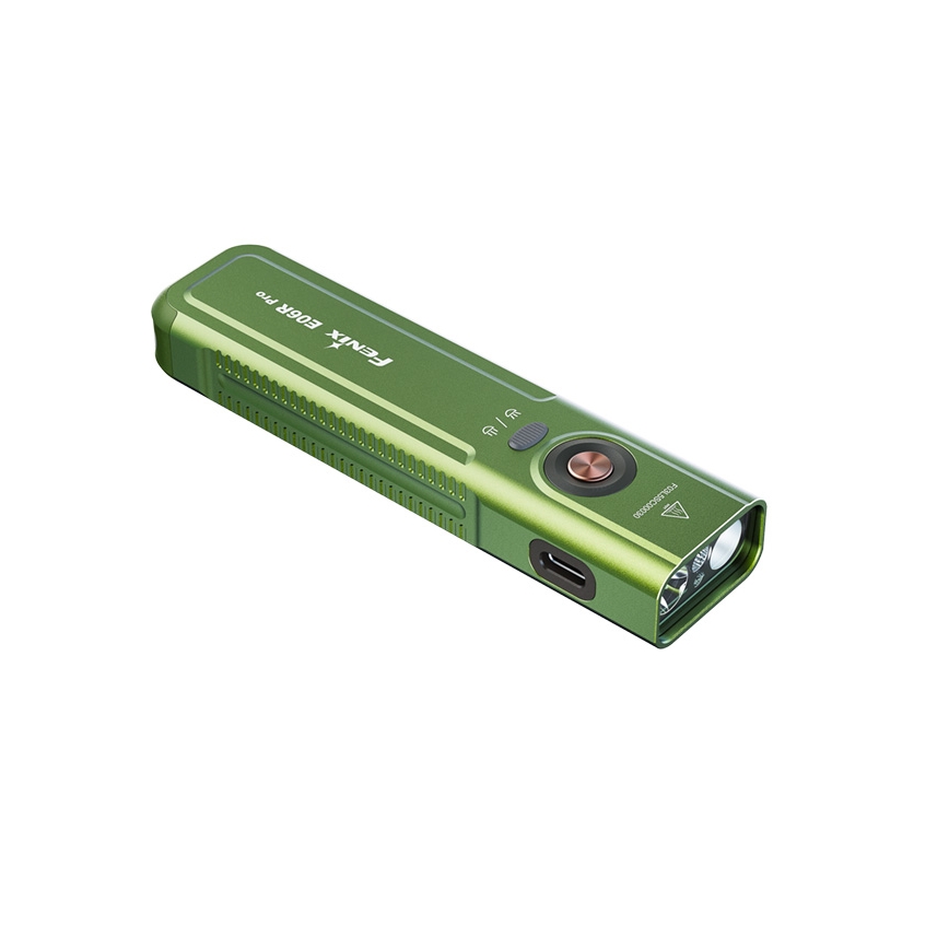 Fenix E06RPROEUOLI - uzlādējamais LED lukturis ar regulējamu spilgtumu LED/USB 1650 mAh IP66 1600 lm 111 h zaļš
