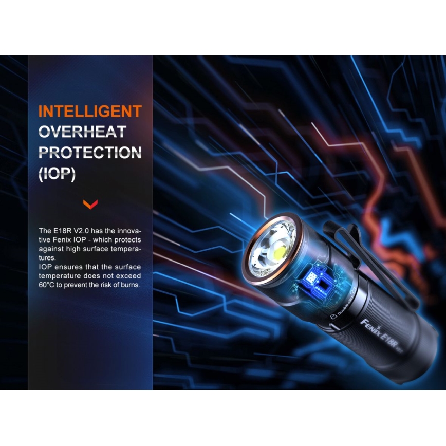 Fenix E18RV20 - LED Uzlādējams lukturītis LED/USB IP68 1200 lm 200 h