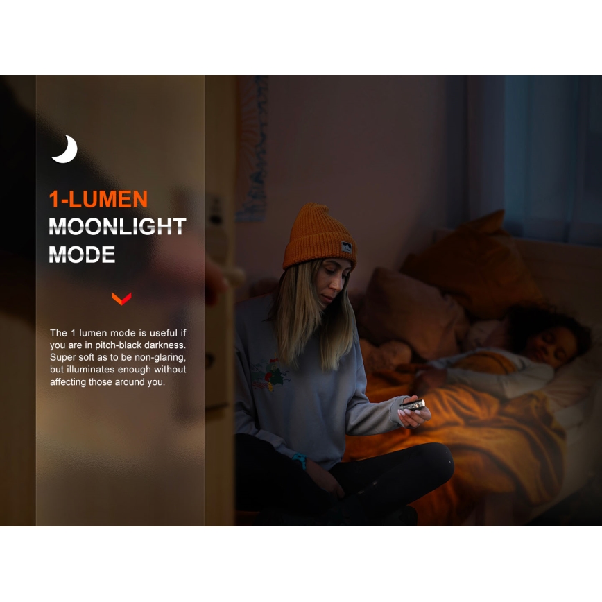 Fenix E18RV20800 - LED uzlādējamais lukturis ar regulējamu spilgtumu LED/USB/1xCR123A 800 mAh IP68 1200 lm 200 h melns