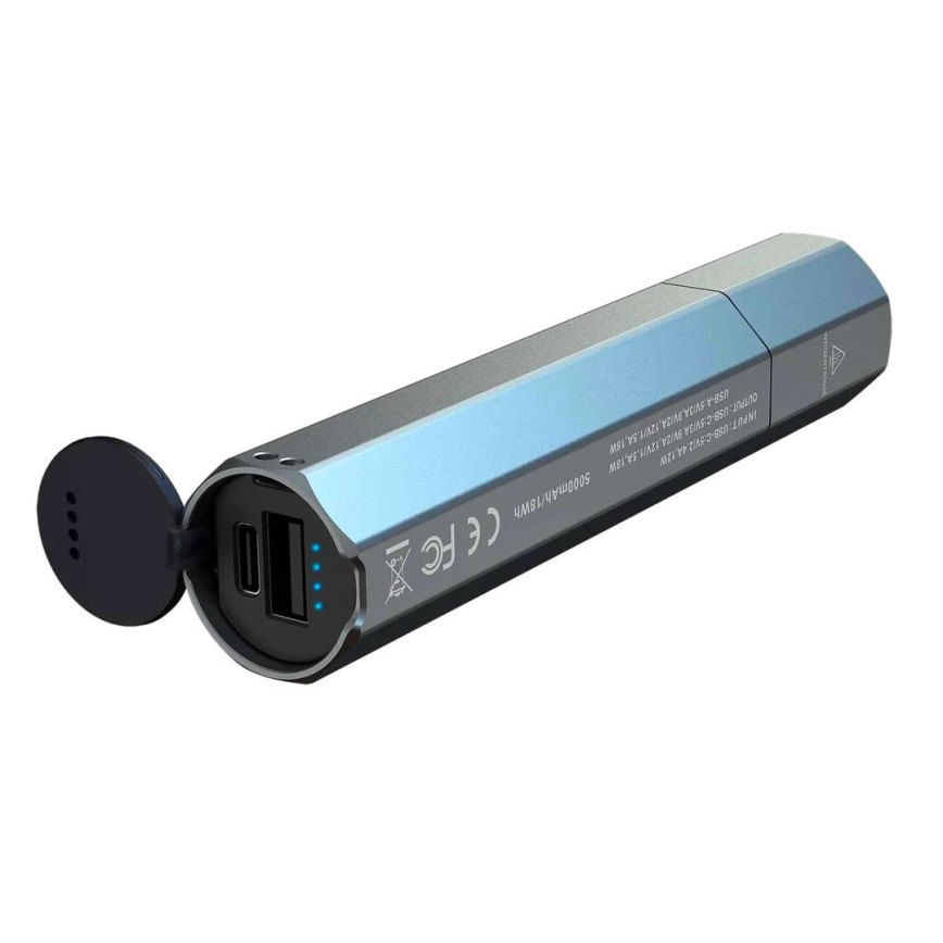 Fenix ECPBLUE - LED Uzlādējams lukturis ar lādētājakumulators USB IP68 1600 spīdīgs 504 h 5000 mAh zila