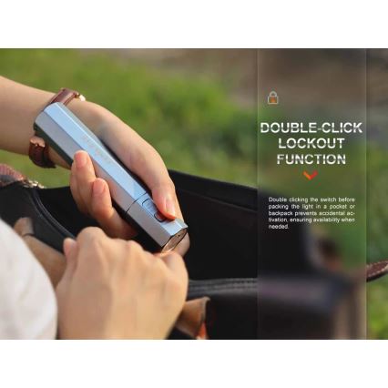 Fenix ECPBLUE - LED Uzlādējams lukturis ar lādētājakumulators USB IP68 1600 spīdīgs 504 h 5000 mAh zila