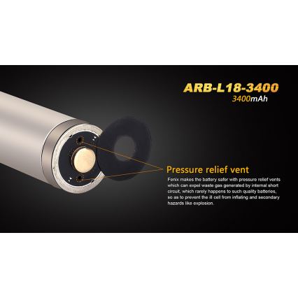 Fenix FE18650LI34 - 1 gab. Uzlādējamais akumulators 18650, 3,6 V, 3400 mAh