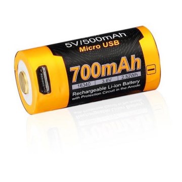 Fenix FERCR123ALIIONUP - 1 gab. USB uzlādējams Li‑jonu akumulators, 3,6 V, 700 mAh