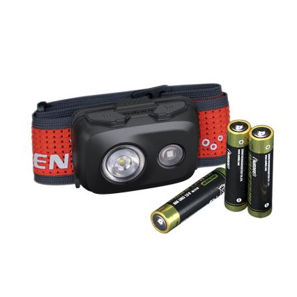 Fenix HL16V2BLK - LED Galvas lampa LED/3xAAA IP66 450 lm 200 h melna/oranža