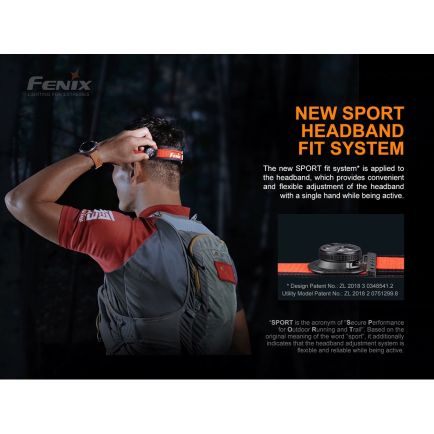 Fenix HL18RTRAIL - LED Uzlādējams galvas lukturis LED/3xAAA IP66 500 lm 300 hrs