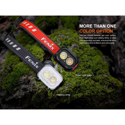 Fenix HL18RTV20BLC - LED Aptumšojama uzlādējams galvas lampa LED/USB/3xAAA IP66 800 lm 160 h 1900 mAh melna/oranža