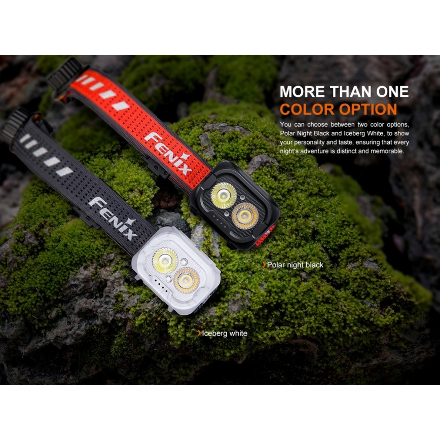 Fenix HL18RTV20BLC - LED Aptumšojama uzlādējams galvas lampa LED/USB/3xAAA IP66 800 lm 160 h 1900 mAh melna/oranža