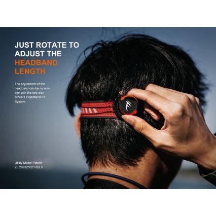 Fenix HL18RTV20BLC - LED Aptumšojama uzlādējams galvas lampa LED/USB/3xAAA IP66 800 lm 160 h 1900 mAh melna/oranža