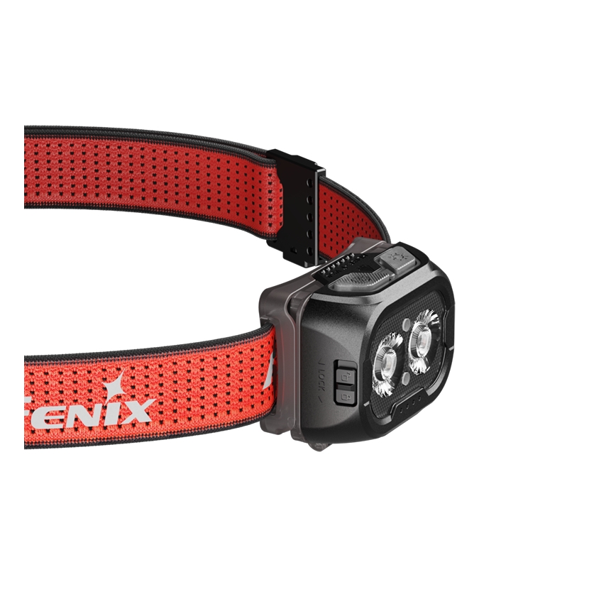 Fenix HL18RTV20BLC - LED Aptumšojama uzlādējams galvas lampa LED/USB/3xAAA IP66 800 lm 160 h 1900 mAh melna/oranža
