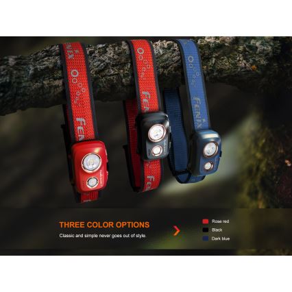 Fenix HL32RTRED - LED Uzlādējama galvas lampa LED/USB/3xAAA IP66 800 lm 300 h sarkana/oranža