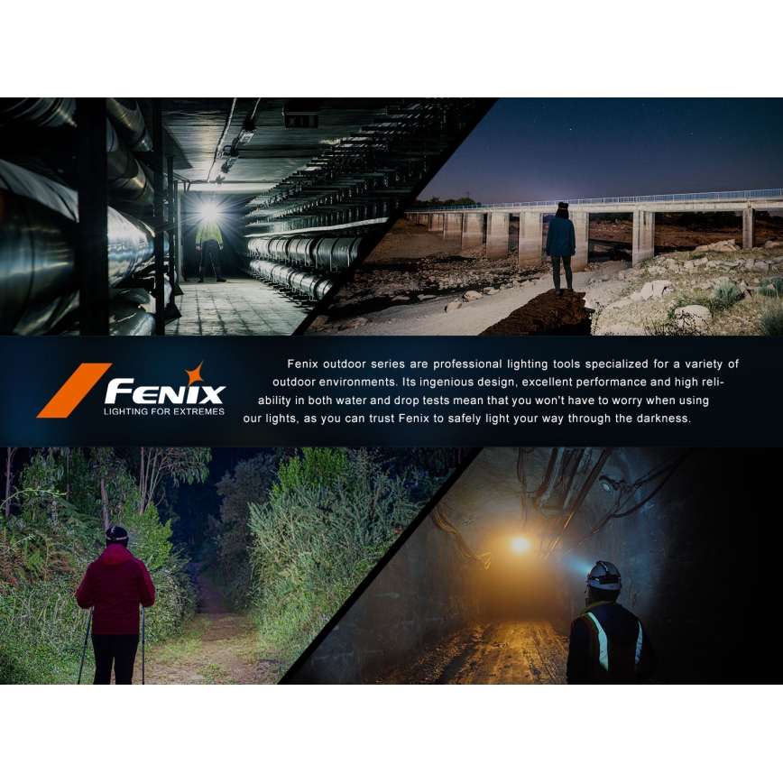 Fenix HL45R - LED Aptumšojama uzlādējams fokusēšanās galvas lampa LED/USB IP66 1000 spīdīgs 240 h melna
