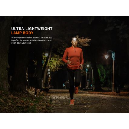 Fenix HM23V20 - LED Aptumšojama galvas lampa LED/1xAA IP68 300 lm 100 h