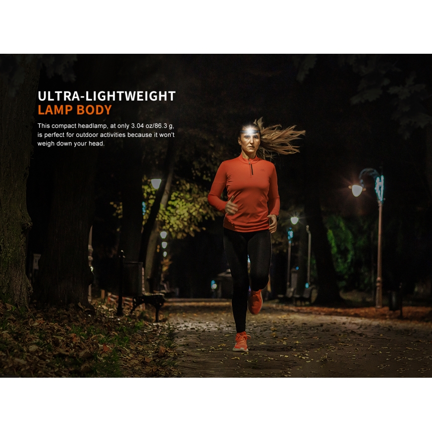 Fenix HM23V20 - LED Aptumšojama galvas lampa LED/1xAA IP68 300 lm 100 h