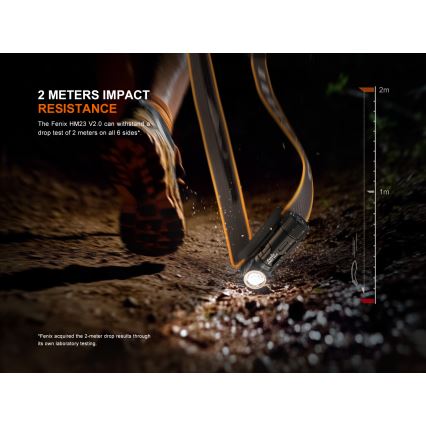 Fenix HM23V20 - LED Aptumšojama galvas lampa LED/1xAA IP68 300 lm 100 h