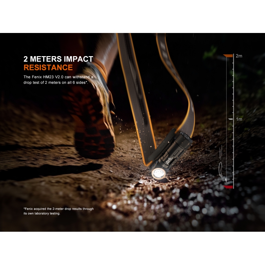 Fenix HM23V20 - LED Aptumšojama galvas lampa LED/1xAA IP68 300 lm 100 h