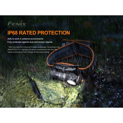 Fenix HM50RV20 - LED Uzlādējama galvas lampa 3xLED/USB/1xCR123A IP68 700 spīdīgs 120 h 700 mAh