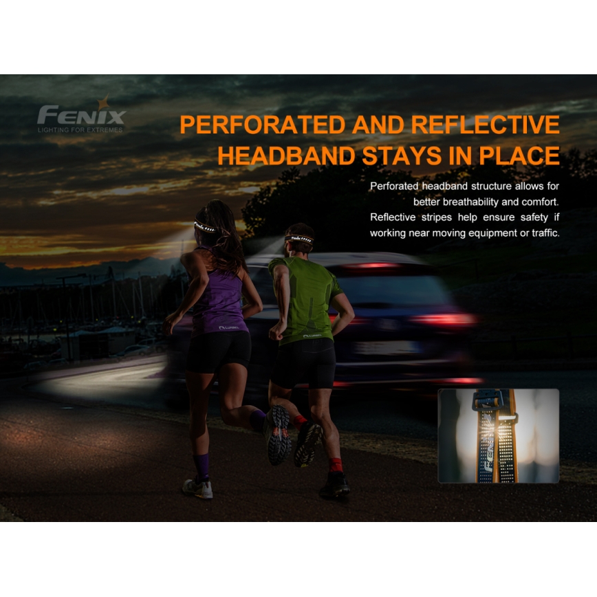Fenix HM50RV20 - LED Uzlādējama galvas lampa 3xLED/USB/1xCR123A IP68 700 spīdīgs 120 h 700 mAh