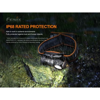 Fenix HM51RV20 - LED Uzlādējama galvas lampa 3xLED/1xCR123A/USB IP68 700 spīdīgs 120 h 700 m