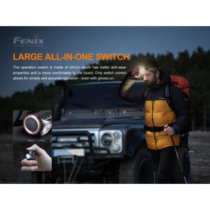 Fenix HM51RV20 - LED Uzlādējama galvas lampa 3xLED/1xCR123A/USB IP68 700 spīdīgs 120 h 700 m