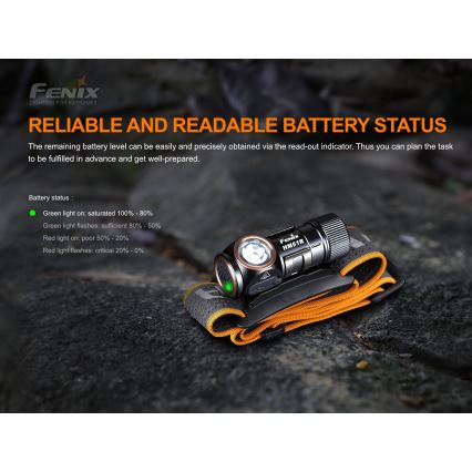 Fenix HM51RV20 - LED Uzlādējama galvas lampa 3xLED/1xCR123A/USB IP68 700 spīdīgs 120 h 700 m