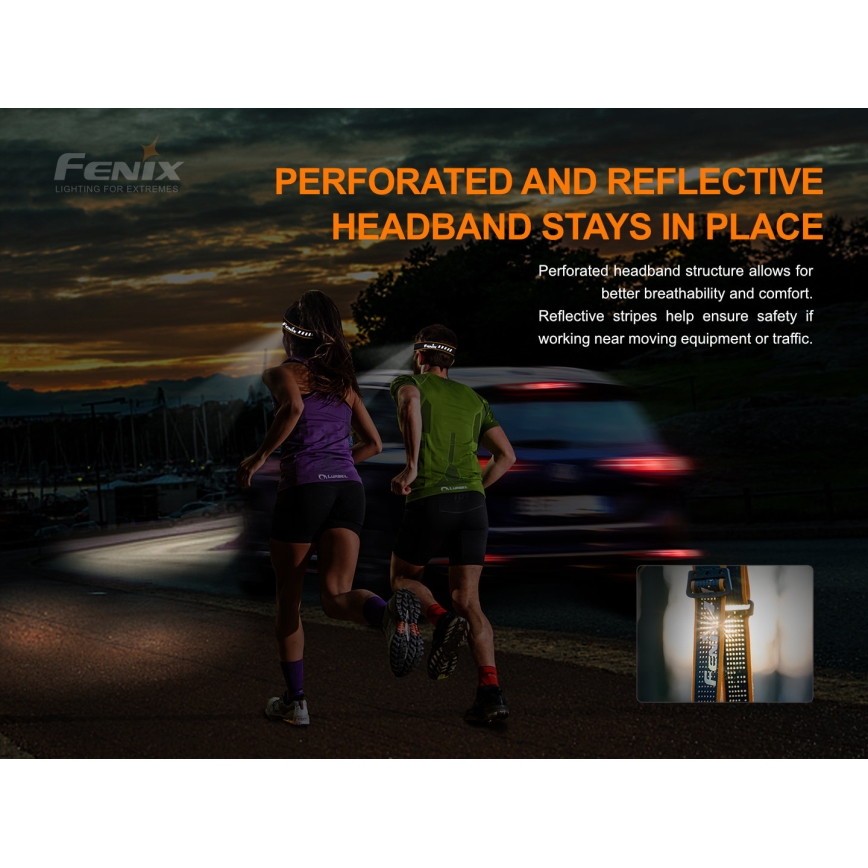 Fenix HM51RV20 - LED Uzlādējama galvas lampa 3xLED/1xCR123A/USB IP68 700 spīdīgs 120 h 700 m