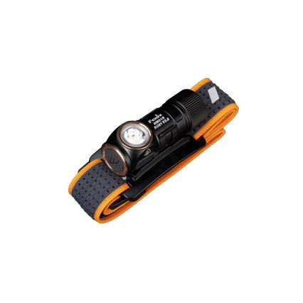 Fenix HM51RV30 - LED regulējams, uzlādējamais galvas lukturis LED/USB/1xCR123A 950 mAh IP68 860 lm 125 h oranžs