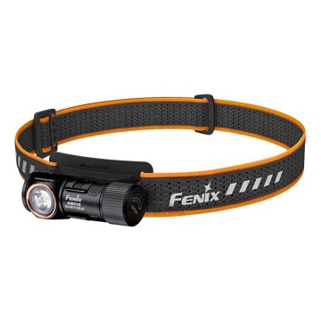 Fenix HM51RV30 - LED regulējams, uzlādējamais galvas lukturis LED/USB/1xCR123A 950 mAh IP68 860 lm 125 h oranžs