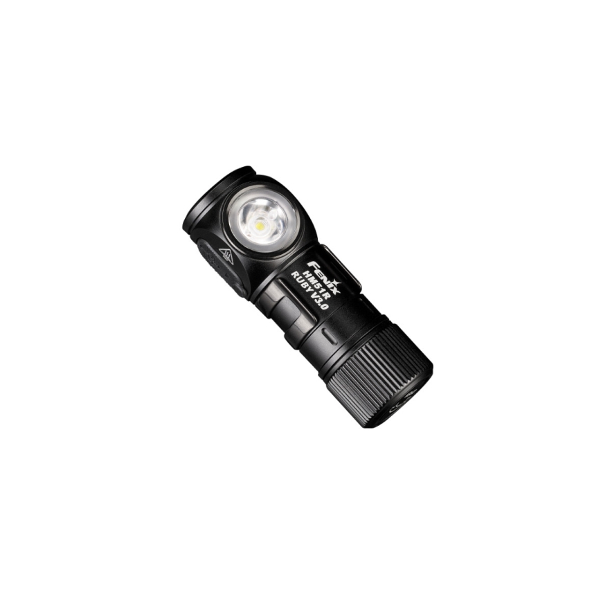 Fenix HM51RV3ABL - LED uzlādējama galvas lampa ar regulējamu spilgtumu LED/USB/1xCR123A 950 mAh IP68 860 lm 125 h melna