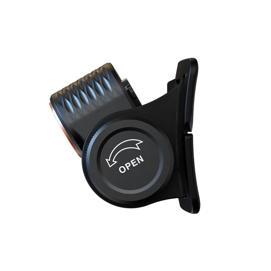 Fenix HM55RABL - LED ar regulējamu spilgtumu uzlādējams galvas lukturis LED/USB/1xCR123A 1600 mAh IP68 1200 lm 141,2 h melns