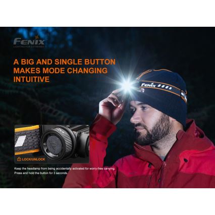 Fenix HM60R - LED Aptumšojama uzlādējams galvas lampa 4xLED/USB/2xCR123A IP68 1300 spīdīgs 300 h 3400 mAh