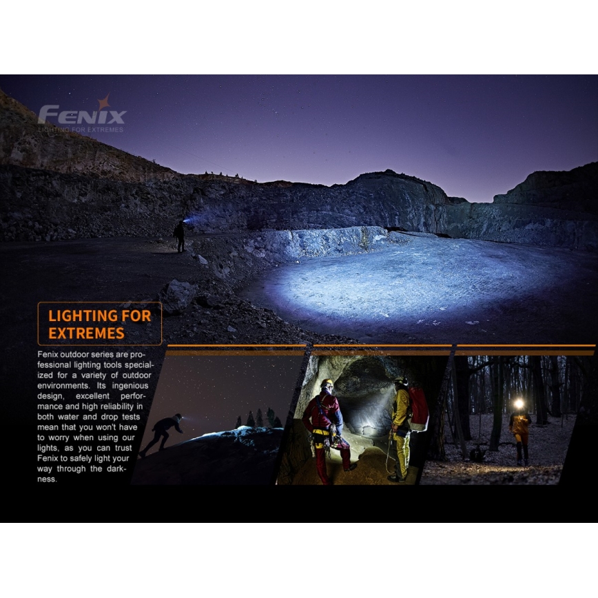 Fenix HM60R - LED Aptumšojama uzlādējams galvas lampa 4xLED/USB/2xCR123A IP68 1300 spīdīgs 300 h 3400 mAh