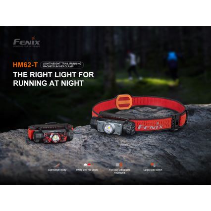 Fenix HM62TMGM - LED Aptumšojama uzlādējams galvas lampa LED/USB IP68 1200 spīdīgs 280 h 3400 mAh