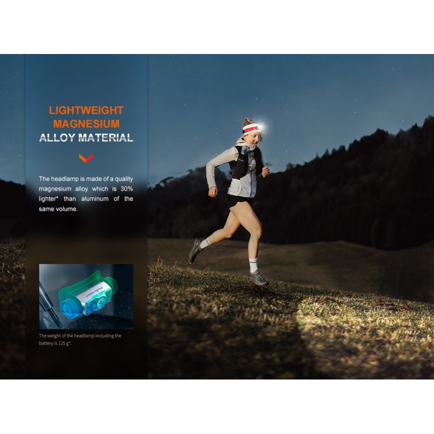 Fenix HM62TMGM - LED Aptumšojama uzlādējams galvas lampa LED/USB IP68 1200 spīdīgs 280 h 3400 mAh