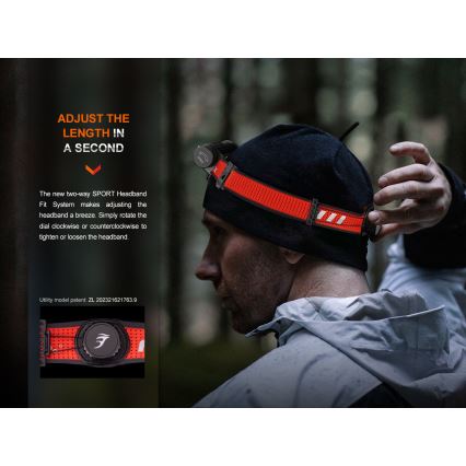 Fenix HM62TMGM - LED Aptumšojama uzlādējams galvas lampa LED/USB IP68 1200 spīdīgs 280 h 3400 mAh
