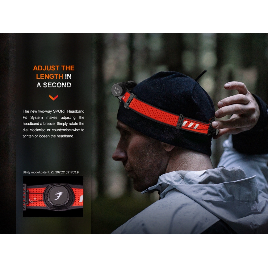 Fenix HM62TMGM - LED Aptumšojama uzlādējams galvas lampa LED/USB IP68 1200 spīdīgs 280 h 3400 mAh