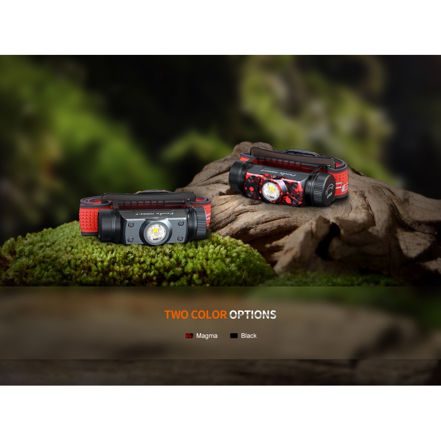 Fenix HM62TMGM - LED Aptumšojama uzlādējams galvas lampa LED/USB IP68 1200 spīdīgs 280 h 3400 mAh