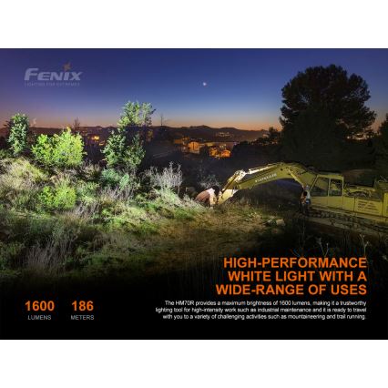 Fenix HM70R - LED Uzlādējama galvas lampa 4xLED/1x21700 IP68 1600 spīdīgs 800 h 5000 mAh