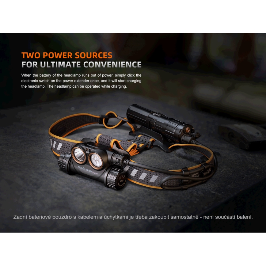 Fenix HM75RTOPAZ - LED Aptumšojama uzlādējams galvas lampa LED/USB IP68 1600 spīdīgs 210 h 4000 mAh