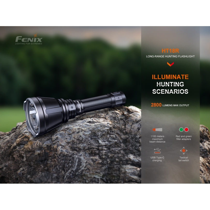 Fenix HT18R - LED Aptumšojama uzlādējams lukturītis LED/1x21700 IP68 2800 lm 42 h 5000 mAh