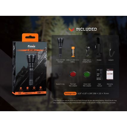 Fenix HT18R - LED Aptumšojama uzlādējams lukturītis LED/1x21700 IP68 2800 lm 42 h 5000 mAh