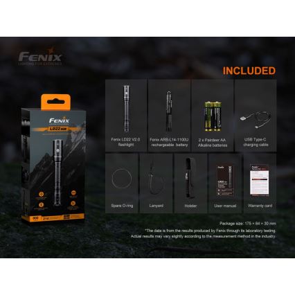 Fenix LD22V20 - LED Uzlādējams lukturītis LED/USB IP66 800 lm 220 h