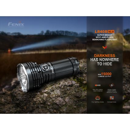 Fenix LR40RV20 - LED Uzlādējams lukturis LED/USB IP68 15000 lm 177 h