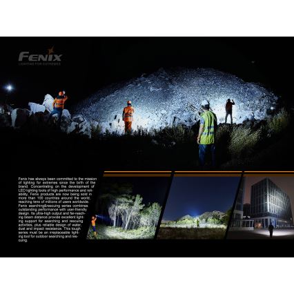 Fenix LR50R - LED Uzlādējams lukturis 4xLED/USB IP68 12000 lm 58 hrs