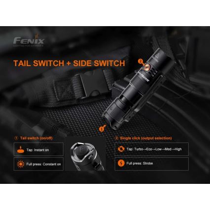 Fenix PD25R - LED Uzlādējams lukturis LED/USB/1xCR123A IP68 800 lm 70 h 700 mAh