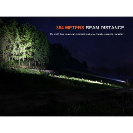 Fenix PD26RACE - regulējams uzlādējams LED lukturis, USB uzlāde, 1600 mAh, IP68, 1300 lm, 556 h, melns