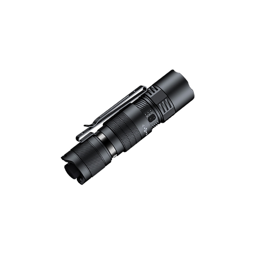 Fenix PD26RACE - regulējams uzlādējams LED lukturis, USB uzlāde, 1600 mAh, IP68, 1300 lm, 556 h, melns