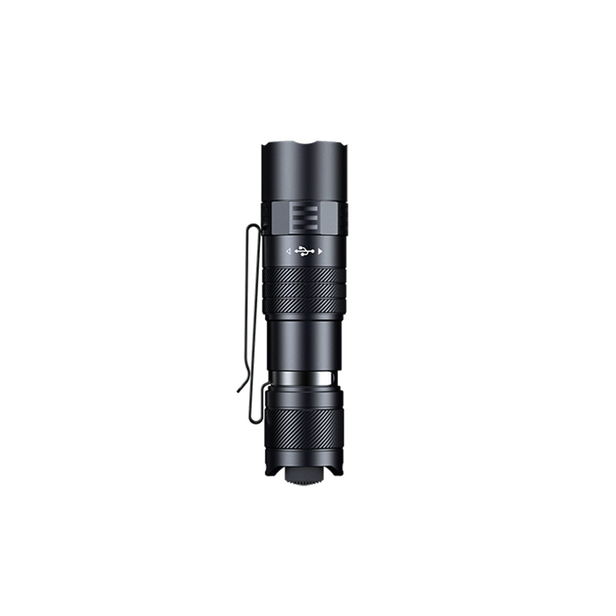 Fenix PD26RACE - regulējams uzlādējams LED lukturis, USB uzlāde, 1600 mAh, IP68, 1300 lm, 556 h, melns